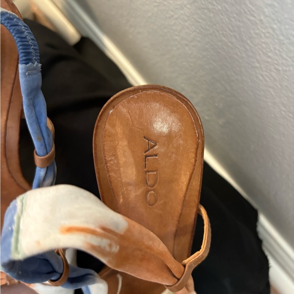 Aldo: sling back heels 3.5 in heel multicolor💙 - Picture 3 of 6